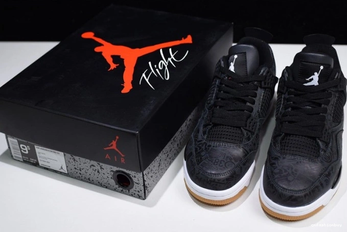 4 Laser CI1184-001 Retro Air Black Jordan 0914